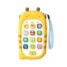 寶寶智慧型仿真手機 音樂學習手機玩具 可錄音仿真手機 炫光智慧小手機 親子互動益智玩具, 蜜蜂