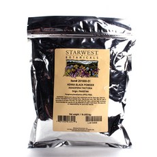 Starwest Botanicals 指甲花粉 453.6g, 黑色的, 1個