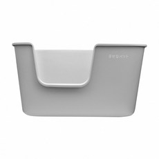 側邊開口開放式貓砂盆，霧面磨砂質感，巨大空間設計，貓咪如廁更舒適, 雲暮灰, 1個