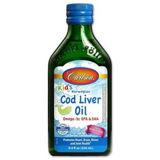 Carlson 液態魚肝油 泡泡糖口味, 1瓶, 250ml