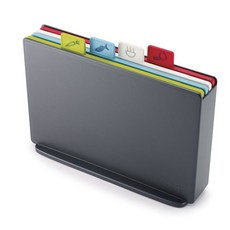 Joseph Joseph 方形砧板支架廚房用具組, 砧板 L 4 件 + 砧板架, 1個