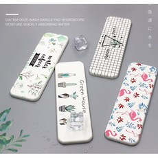 DY.Ж彩繪珪藻土吸水墊 多功能漱口杯墊/肥皂墊/香皂墊 浴室防潮必備 多款可選