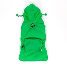 Fabdog 可收納狗狗雨衣, Green, 1個