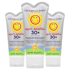 CALIFORNIA BABY 加州寶寶 孩童防水防曬霜 SPF30+ 無香, 3條, 82g