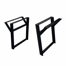 固得家俬 台灣製造 Y型桌腳 工業風桌腳 鐵件桌腳 造型鐵腳 設計款72cm, 黑色, 1組