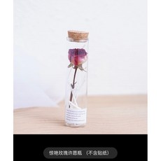 玻璃試管乾燥花/永生花束 (小王子/美女與野獸玫瑰婚禮小物/禮物), 紅玫瑰