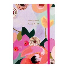 (英文書) Painted Petals Gilded Planner: Week by Week Agenda, 1個, 混合顏色