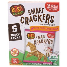 Bitsy's Brainfood Products 智能全麥餅乾 地瓜肉桂口味, 5包, 28g