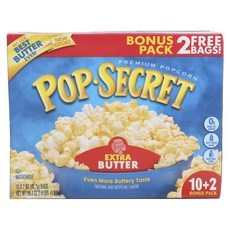 Pop Secret 雙倍奶油爆米花 12包入, 1盒, 1.09kg