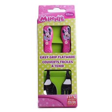 zak! designs 迪士尼角色孩童易握湯匙叉子組, 1組, 米妮