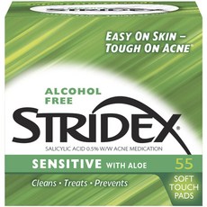 Stridex 蘆薈柔軟爽膚棉, 1個, 55張