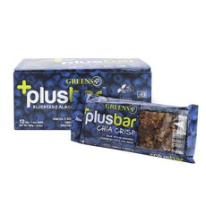GREENS+ 藍莓杏仁奇亞籽穀物棒 12條入, 1盒, 480g