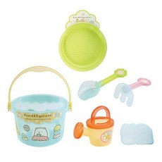 日本 SAN-X 角落生物 手提挖沙玩具組 6件組 沙灘玩具 澆水器【美麗密碼】, Multi-color, 350g, 1個