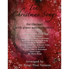 (英文圖書) Ten Christmas Songs - Clarinet with Piano Accompaniment 平裝版, Independently Published, 英文
