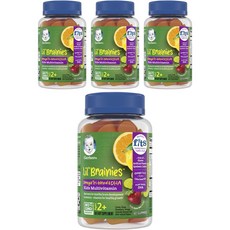 Gerber 嘉寶 LilBrainies綜合維他命水果軟糖, 4罐, 60顆