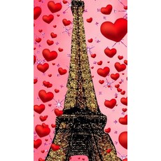 Paris eiffel tower glitter glitter red hearts creative blank journal sir Michael designer edition 精裝版, Blurb, 英文