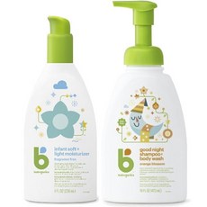babyganics 貝比潔妮 柔順輕盈保濕沐浴露+洗髮沐浴露套組, 1個