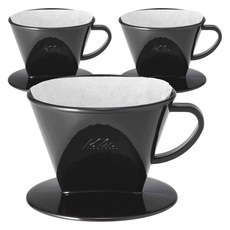 Kalita 樹酯三孔濾杯 102-KP 黑色 2~4人用, 單品, 3個, 0ml