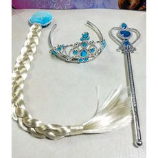 冰雪奇緣 艾莎服裝假髮配件組