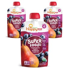 Happy BABY 綜合果昔, 藍莓梨子甜菜根奇亞籽口味, 120g, 3包
