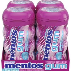 mentos 曼陀珠 泡泡糖新鮮棉花糖味 45 粒, 4入