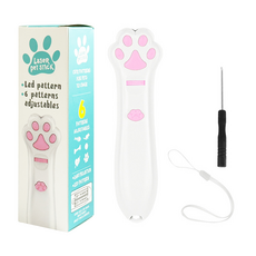 【毛皇上】寵物玩具 貓掌投影棒 電池款 逗貓棒 逗貓玩具 趣味逗貓 電動貓玩具 貓玩具【WOWWOW】, 白貓掌, 1個, 貓掌投影紅外線棒