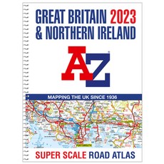 (英文圖書) Great Britain A-Z Super Scale Road Atlas 2023 (A3 Spiral) Spiral, Geographers' A-Z Map Compan..., 英文, 螺旋裝