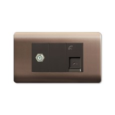 Schneider Electric 施耐德電機 電視電話插座, 古銅棕, ZENcelo系列