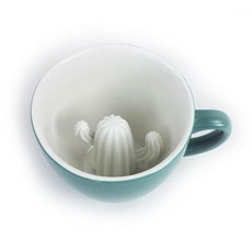 creature cups 仙人掌咖啡杯 325.3ml, 1個, 土耳其藍