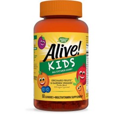 Nature's Way 然萃維 孩童用綜合維他命軟糖 櫻桃&葡萄&橘子口味, 60顆, 1罐