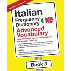 (英文圖書) Italian Frequency Dictionary - Advanced Vocabulary: 5001-7500 Most Common Itali... 平裝版, Mostusedwords.com, 英文