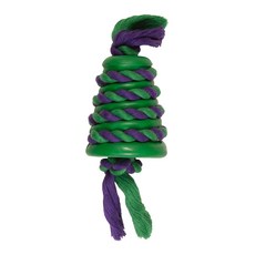 CHOMPER 繩結寵物犬玩具, 1個, 紫+綠