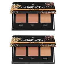 BLACK RADIANCE 輪廓修容打亮盤 11g, 輕到中, 2個