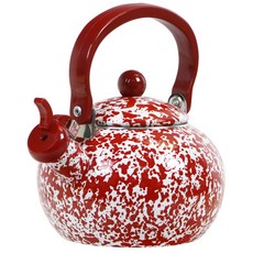 手提式大理石紋燒水壺, 紅色, 1893ml