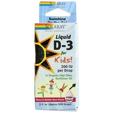 SOLARAY 維生素泡泡糖, 1瓶, 14.7ml