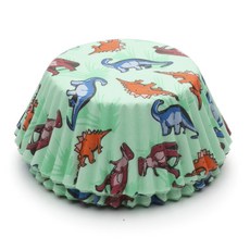 FOX RUN 恐龍烘焙杯, 50件, 綠