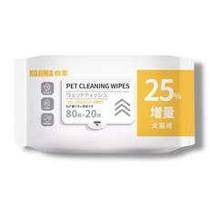 KOJIMA 咖家寵物全身濕紙巾，黃色草本清香，增量版100入，台灣經銷授權, 1個, 100個裝