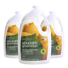 Seventh GENERATION 檸檬香洗碗機用洗碗劑, 3個, 1.9kg