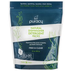Natural Dishwasher Detergent Pack Free & Clear 洗碗機洗滌劑, 1個, 850克