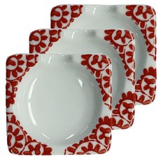 Issou 唐草花紋筷架, 3個, 紅色