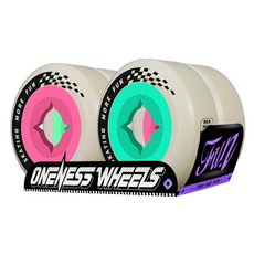Oneness Wheels KERNEL 滑板輪子（粉綠）- 高性能耐用滑板配件