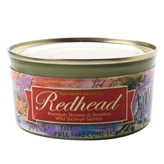 Pure Alaska Redhead精選去皮去骨野生紅鮭魚罐頭, 1入, 168g