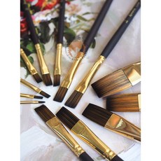 Renoir雷諾瓦 C80F仿豬鬃油畫筆 美術用品, 18(平)