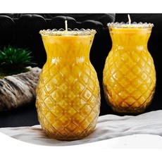 妙緣 2號鳳梨酥油蠟燭 整箱特價 宗教祈福 酥油燈 鳳梨造型蠟燭, 黃色, 1箱/盒