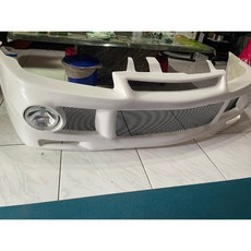 97-2000年菱帥 EVO6 前保桿 素材 含網子 霧燈套組, 白色