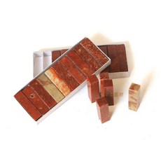 【汶采】浙江紅花印石 6分(1.8*1.8*7cm) 盒裝10方 篆刻印章 紅花印石, 詳見包裝