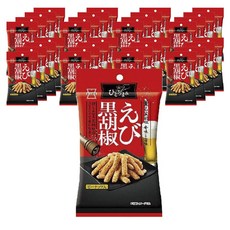 岩塚製菓 再來一個下酒菜 黑胡椒蝦條餅乾, 30個, 50g