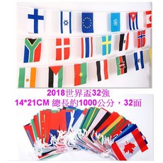 瘋狂派對 32強萬國串旗, 100面