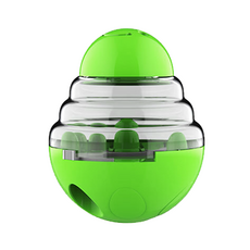 【毛皇上】寵物玩具 笑臉漏食不倒翁 不倒翁狗漏食球 寵物漏食球 漏食玩具 寵物益智慢食訓練玩具 狗狗玩具 藏食嗅聞餵食, 狗狗綠色, 1個