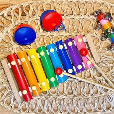 河神 幼兒八音琴節奏音樂體驗組 (含響板/手搖鈴), 詳見包裝